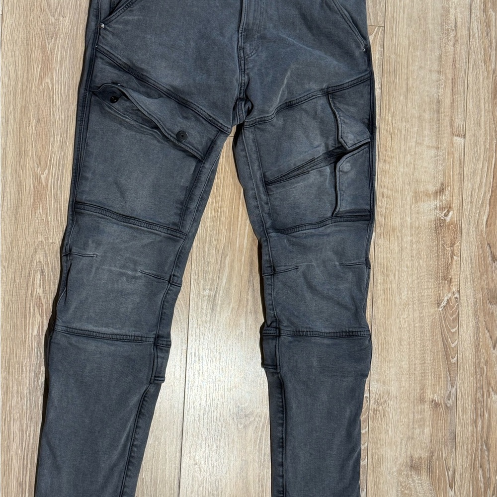 G-Star Black Cargo Pants with Reinforced Panels